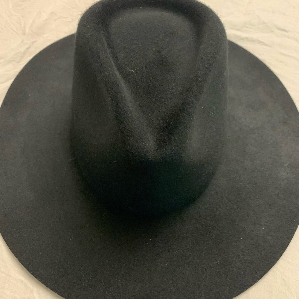 Black wool Janessa Leone Hat . Size medium - Picture 6 of 8